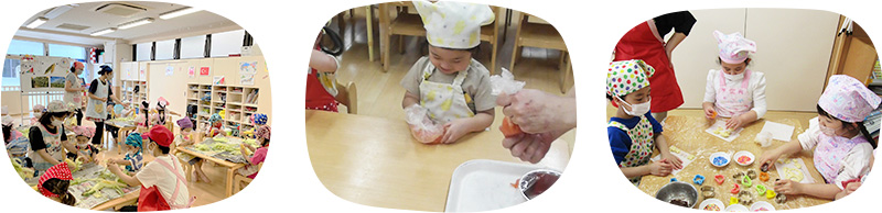自分の手で感じて料理や調理実習を実施することで食育を行います